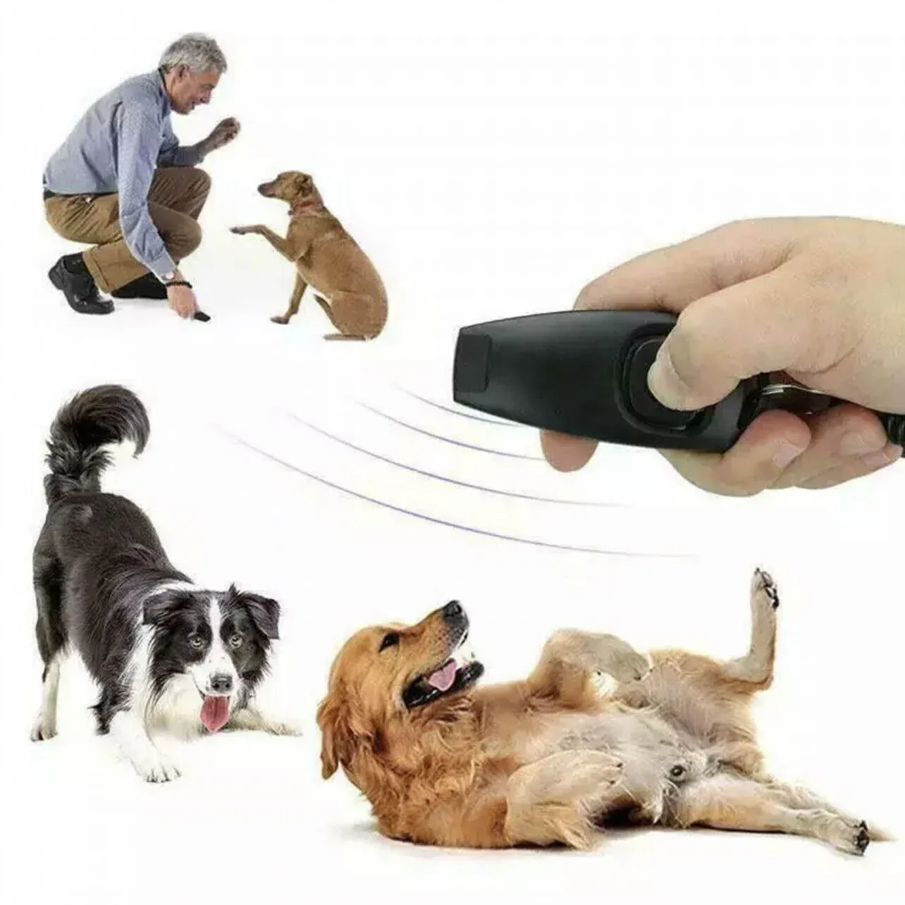 Dog Whistle and Clicker Set for Training Stop Barking Obedience Tool Combo - Red view 10