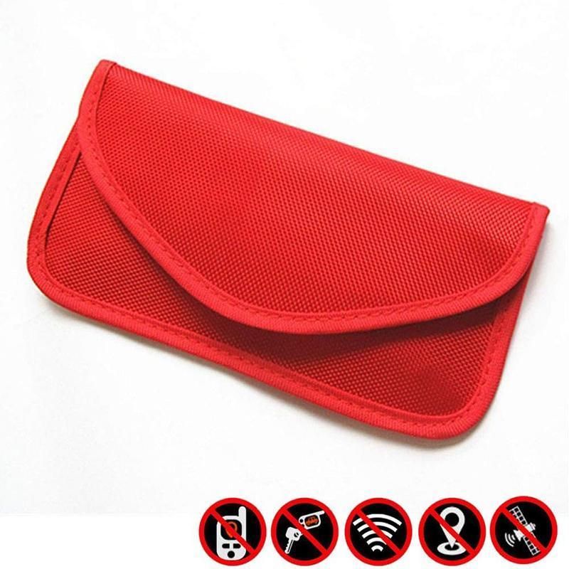Car Key Case For Faraday Cage Fob Pouch Keyless RFID Blocking Bag - Red view 12