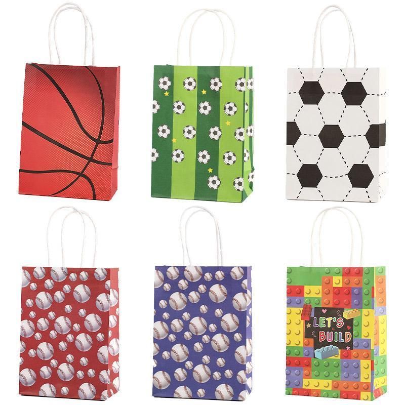 30PCS Fashion Ball Kraft Paper Gift Bag Festivals gift tote bag Party Favor view 3