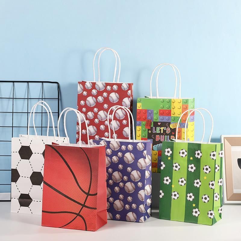 30PCS Fashion Ball Kraft Paper Gift Bag Festivals gift tote bag Party Favor view 8