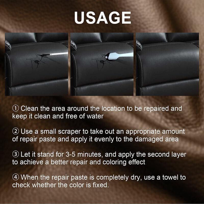 dvanced Leather Repair Gel Kit Filler for Sofa Auto Interior and Scratch view 11