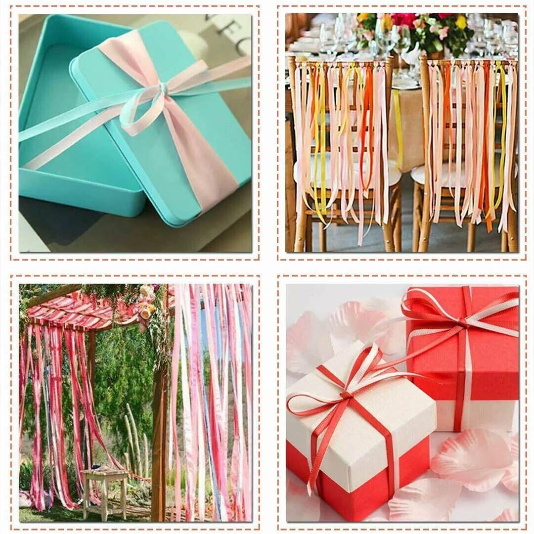 10mm Width Satin Hair Ribbon Wedding Party Decoration Gift Banquet 5m - Fruit view 8
