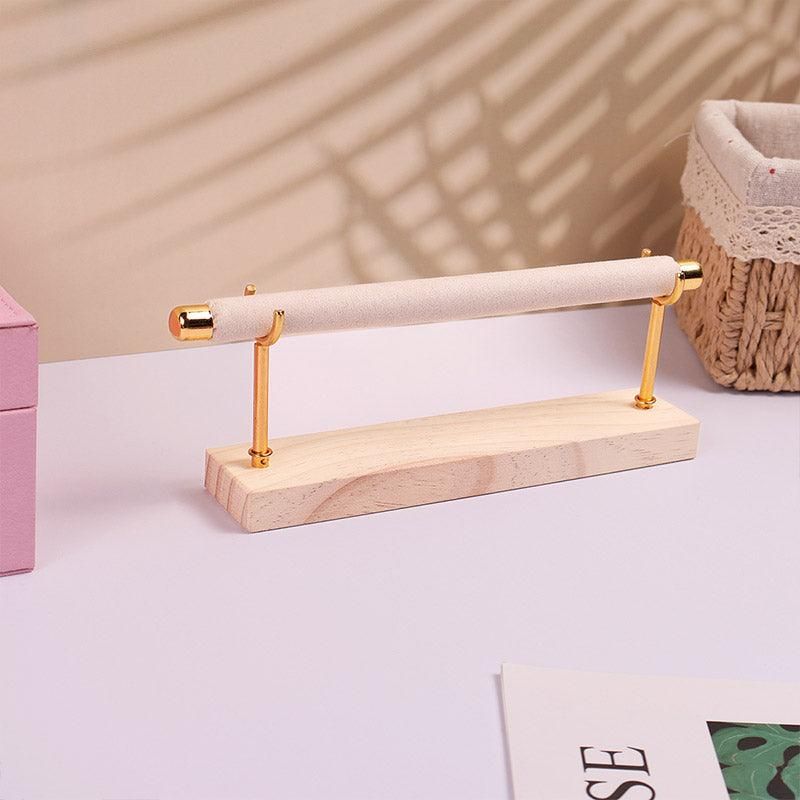 Simple Wooden Jewellery Organizer Rack Ring Display Stand for Rings Earrings view 11