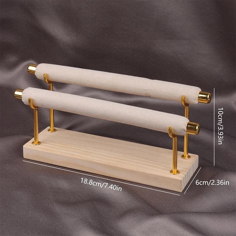 Simple Wooden Jewellery Organizer Rack Ring Display Stand for Rings Earrings view 13