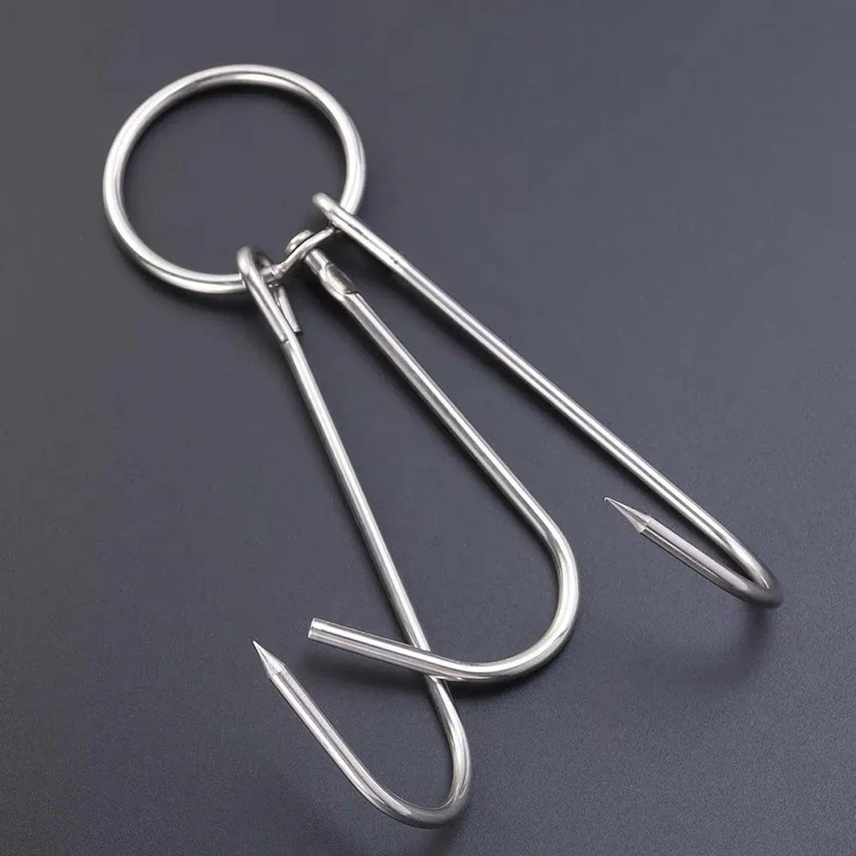 10PCS Stainless Steel Roast Duck Hooks Duty Double Hooks for Chicken Meat Goose view 10