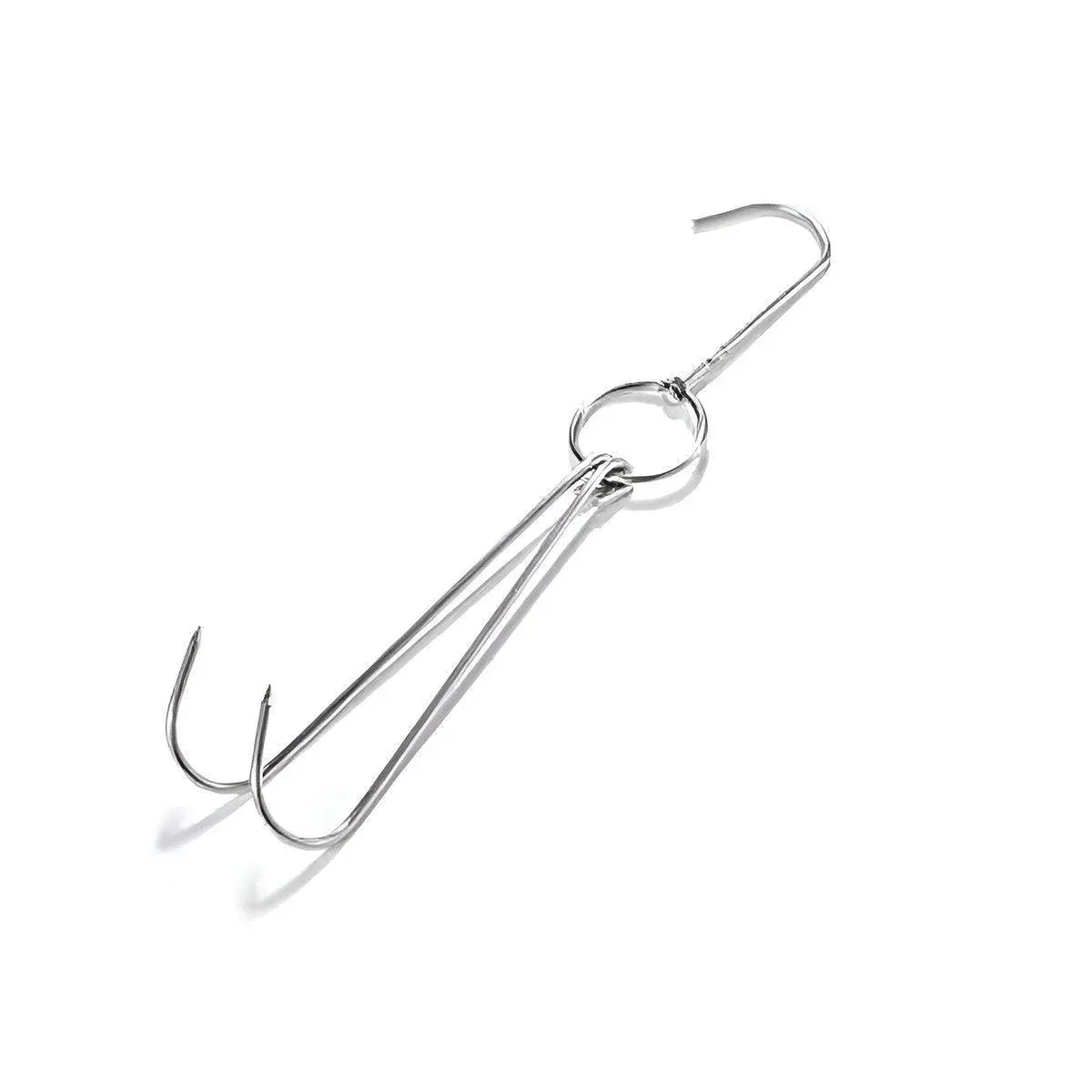 10PCS Stainless Steel Roast Duck Hooks Duty Double Hooks for Chicken Meat Goose view 12