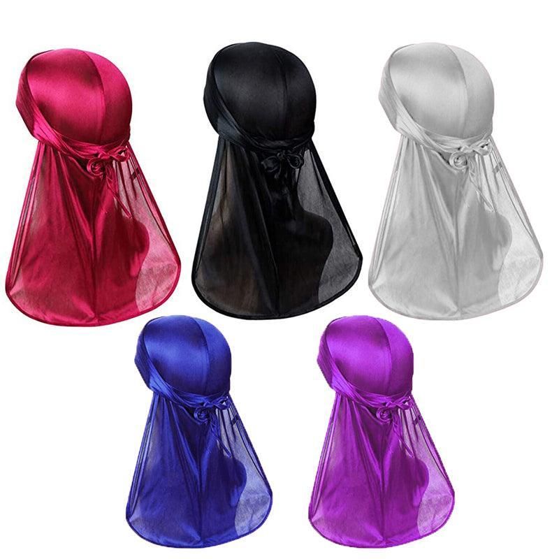 Velvet Durag Silky Hat Cap Men Women Premium Designer Doo Rag Wave Silk view 3