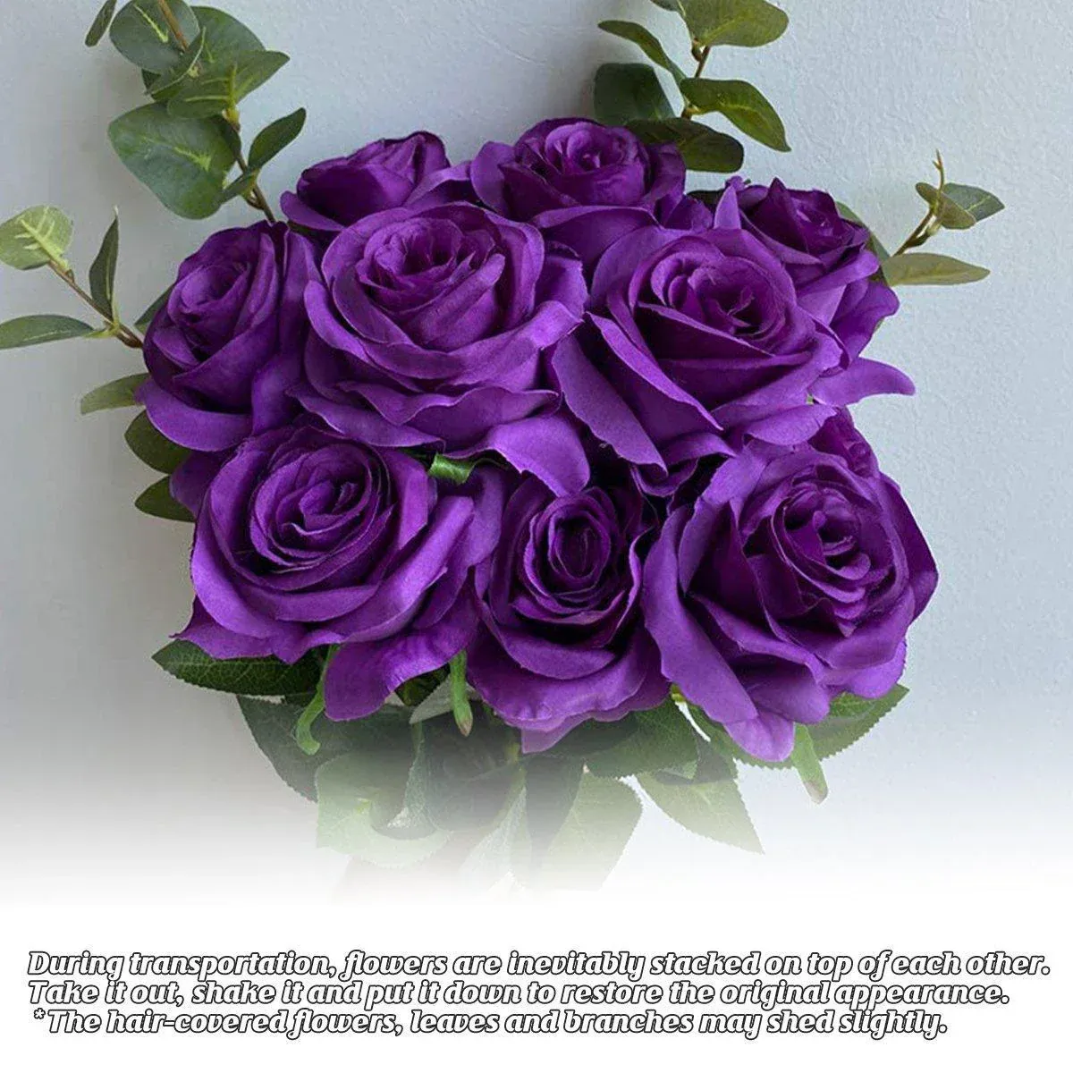 10pcs Artificial Silk Simulation Rose Flowers - Wedding Party Home Decorations view 14