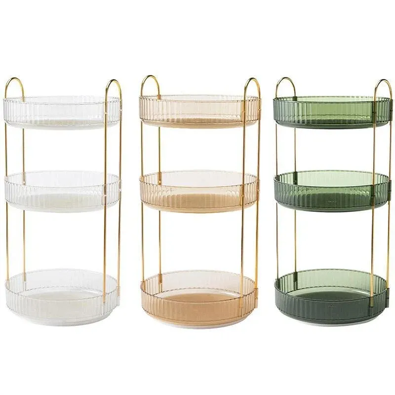 Rotating Cosmetic Organiser Home Storage Shelf Box for Makeup and Beauty view 3