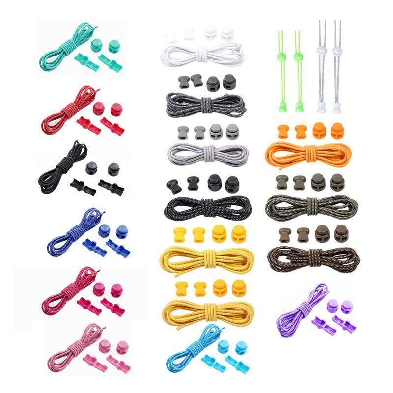 No Tie Elastic Shoelaces with Toggle Locks for Sneakers Running Walking Shoes view 3