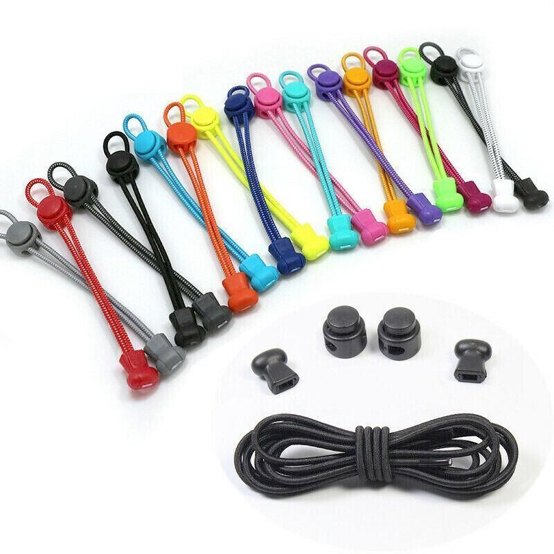 No Tie Elastic Shoelaces with Toggle Locks for Sneakers Running Walking Shoes view 12