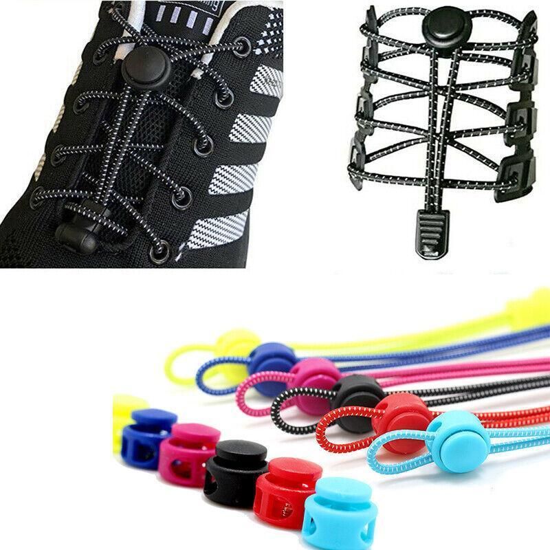 No Tie Elastic Shoelaces with Toggle Locks for Sneakers Running Walking Shoes view 13
