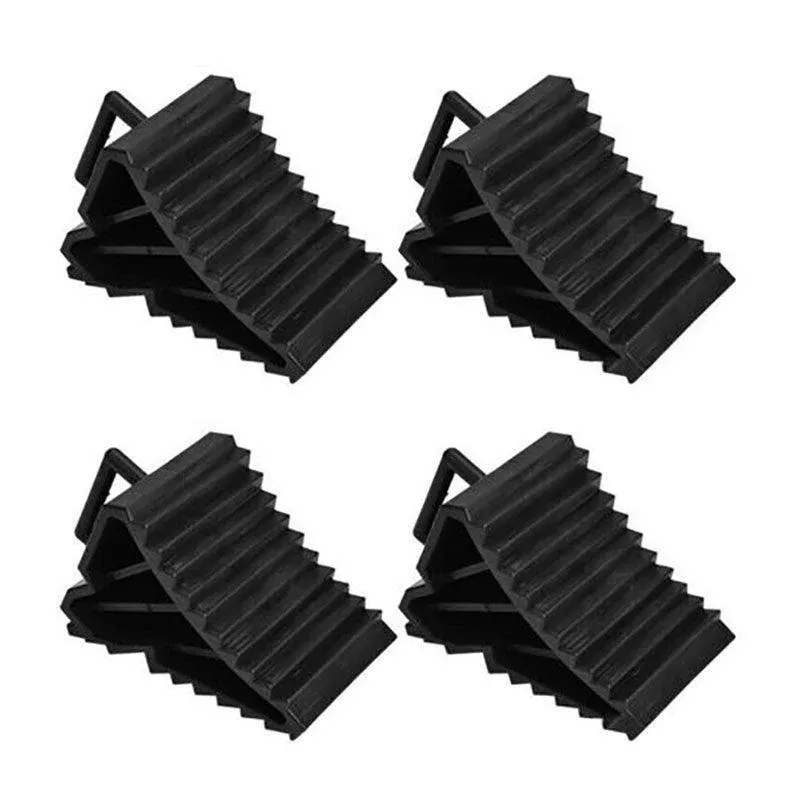 4Pcs Heavy Wheel Chock Tough Chocks Stops Car Trailer Boat Caravan Au Stock view 2