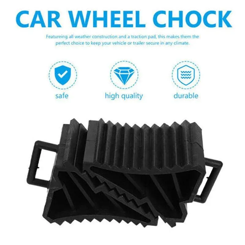 4Pcs Heavy Wheel Chock Tough Chocks Stops Car Trailer Boat Caravan Au Stock view 4