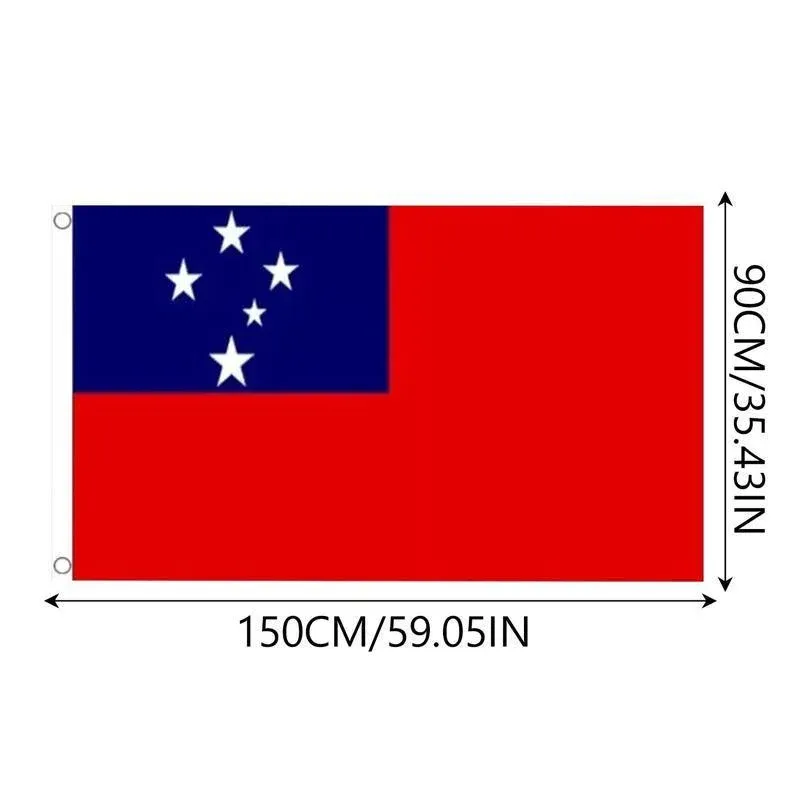 Samoa National Flag 90x150cm Large Outdoor Polyester Banner with Grommets view 4