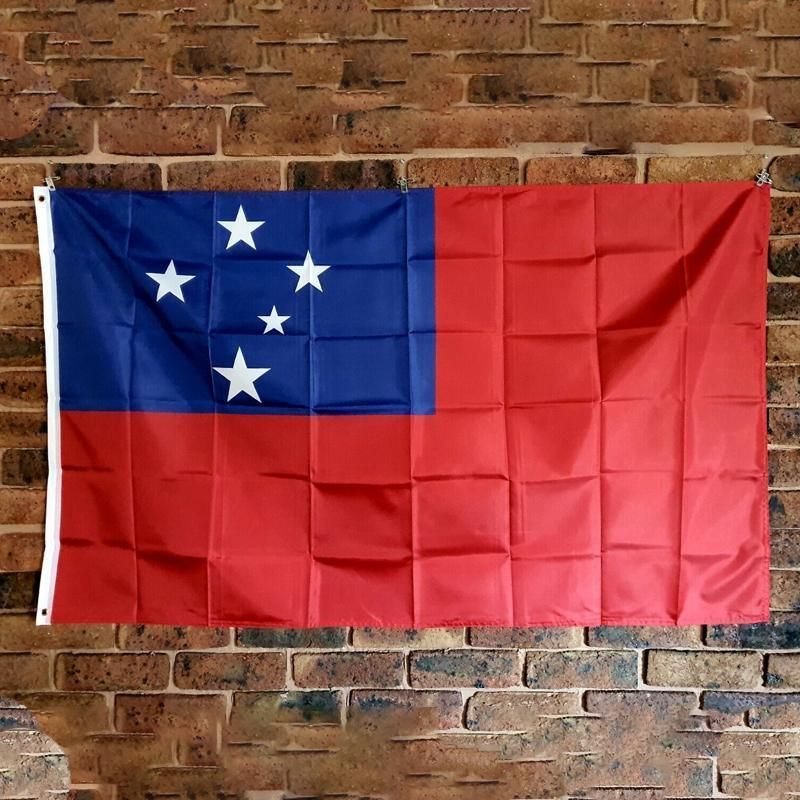 Samoa National Flag 90x150cm Large Outdoor Polyester Banner with Grommets view 5
