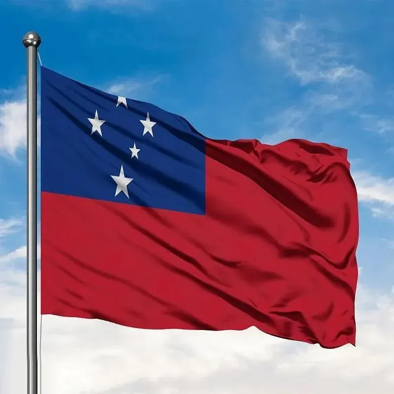 Samoa National Flag 90x150cm Large Outdoor Polyester Banner with Grommets view 7