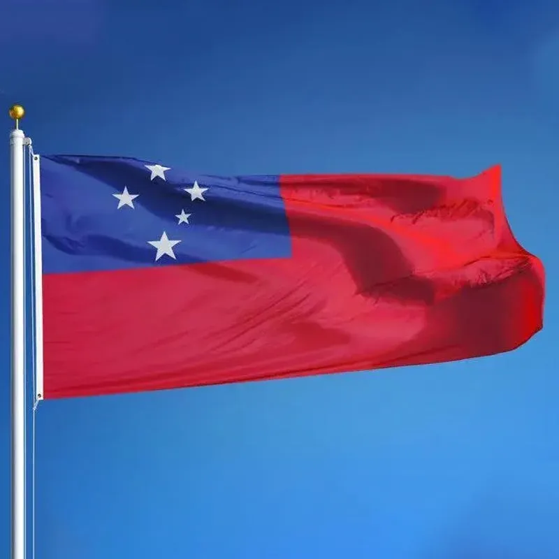 Samoa National Flag 90x150cm Large Outdoor Polyester Banner with Grommets view 8
