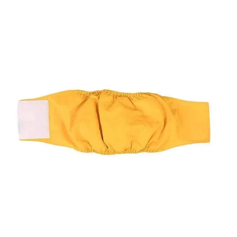 S Male Dog Puppy Nappy Diaper Belly Wrap Band Sanitary Pants Underpants - Yellow — image 1