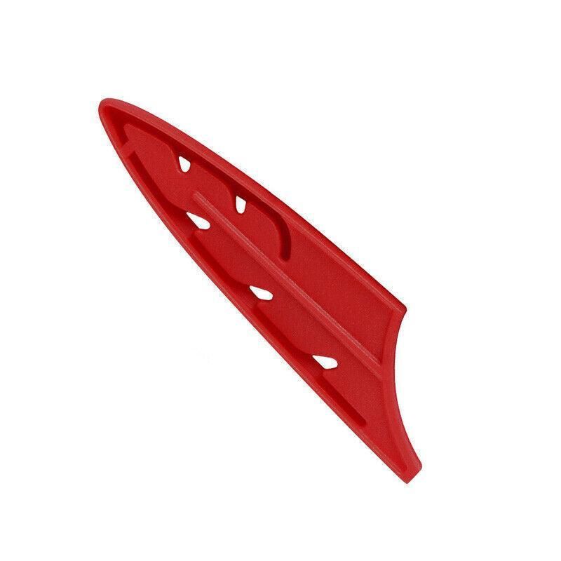 Plastic Knife Sheath Edge Guard Cover Scabbard Slicing Blade Red Protector