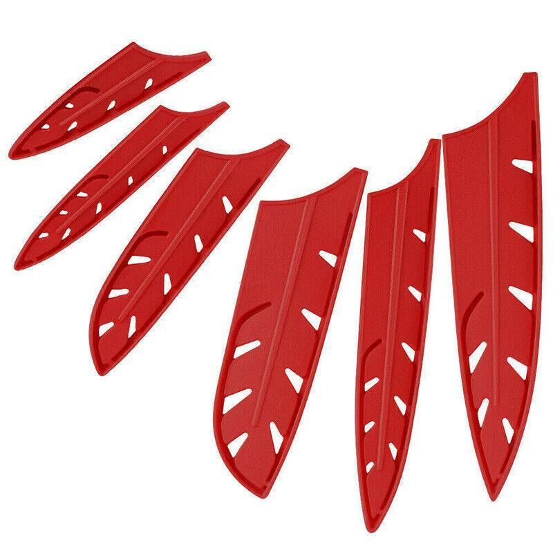 Plastic Knife Sheath Edge Guard Cover Scabbard Slicing Blade Red Protector view 14