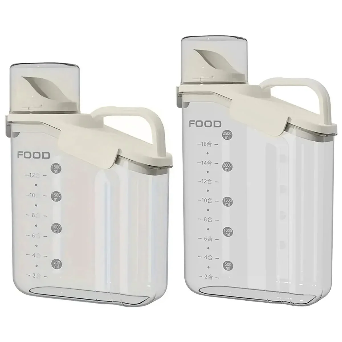2Sizes Portable Transparent Grain Storage Jar Cat Food Rice Snack Tea view 11