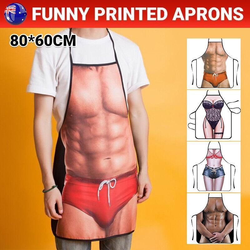 Funny Adult Men Women Novelty Aprons Party Game Cooking Kitchen BBQ Baking view 2