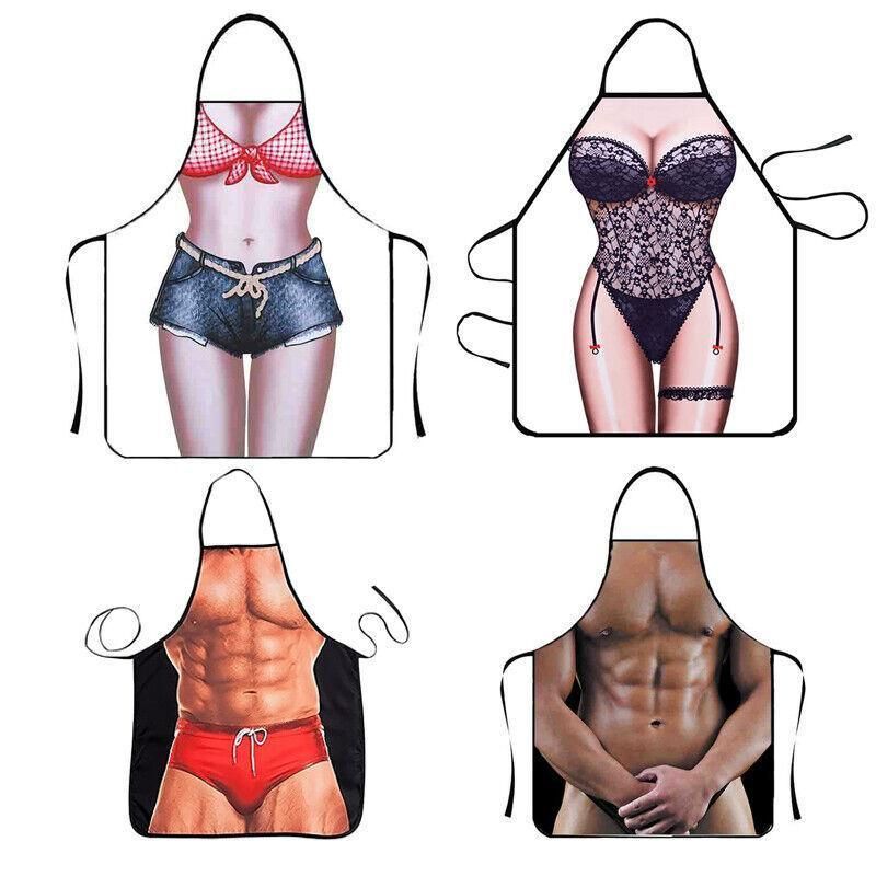 Funny Adult Men Women Novelty Aprons Party Game Cooking Kitchen BBQ Baking view 3
