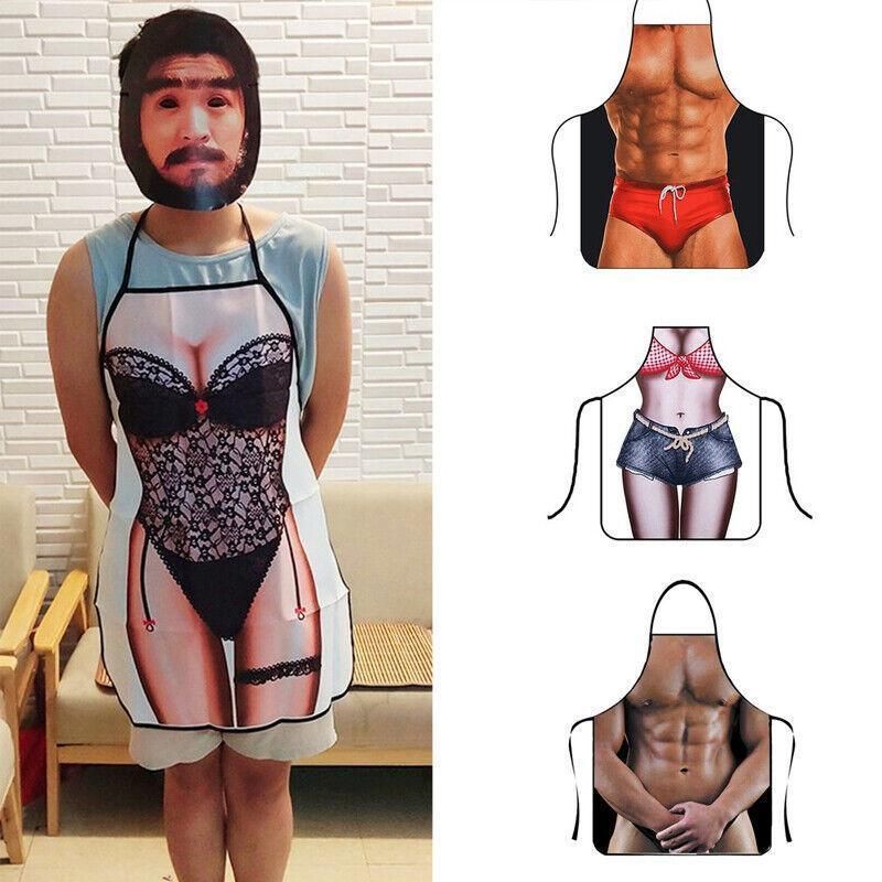 Funny Adult Men Women Novelty Aprons Party Game Cooking Kitchen BBQ Baking view 4