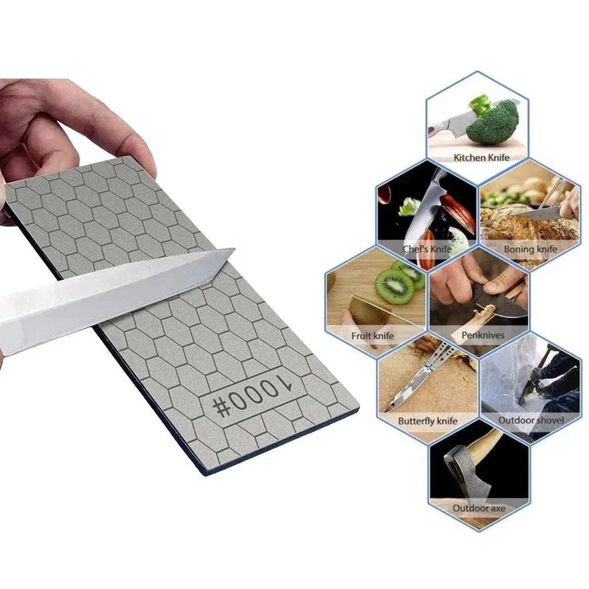 4pcs Diamond Knife Sharpener Sharpening Stone Honeycomb Grind Sharpener Kit view 7