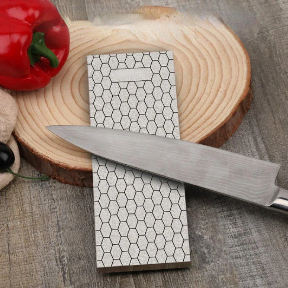 4pcs Diamond Knife Sharpener Sharpening Stone Honeycomb Grind Sharpener Kit view 12