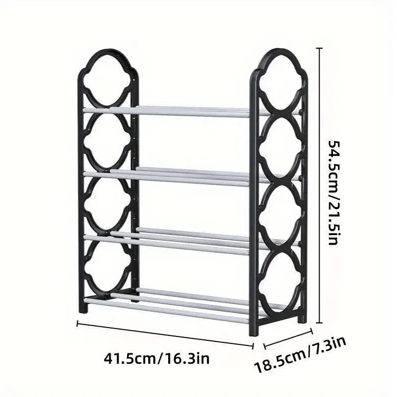 Four Layer Shoe Rack Storage Organizer Multi Tier Shoe Shelf for Entryway view 4