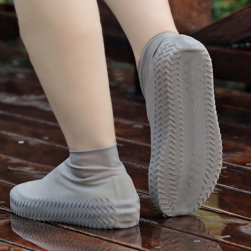 Shoe Cover Waterproof Silicone Non Slip Rain Water Rubber Foot Boot Overshoe S view 12