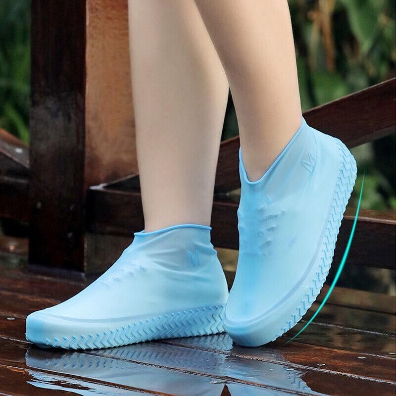 Shoe Cover Waterproof Silicone Non Slip Rain Water Rubber Foot Boot Overshoe S view 13