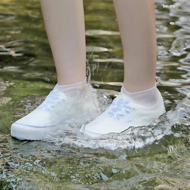 Shoe Cover Waterproof Silicone Non Slip Rain Water Rubber Foot Boot Overshoe S view 15