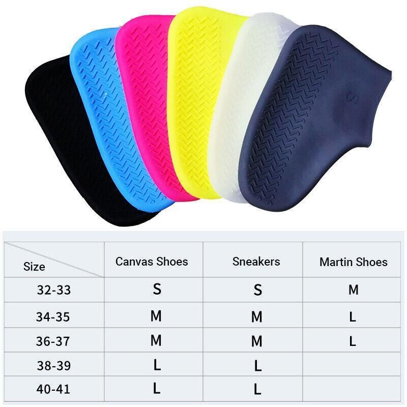 Shoe Cover Waterproof Silicone Non Slip Rain Water Rubber Foot Boot Overshoe M view 4
