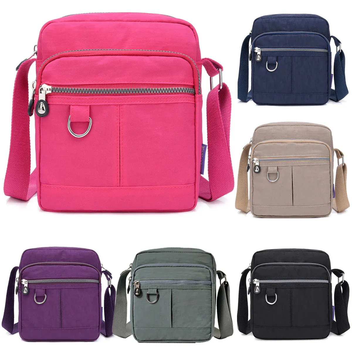 Ladies Shoulder Bag Nylon Fabric Lightweight Crossbody Small Casual Handbag view 3