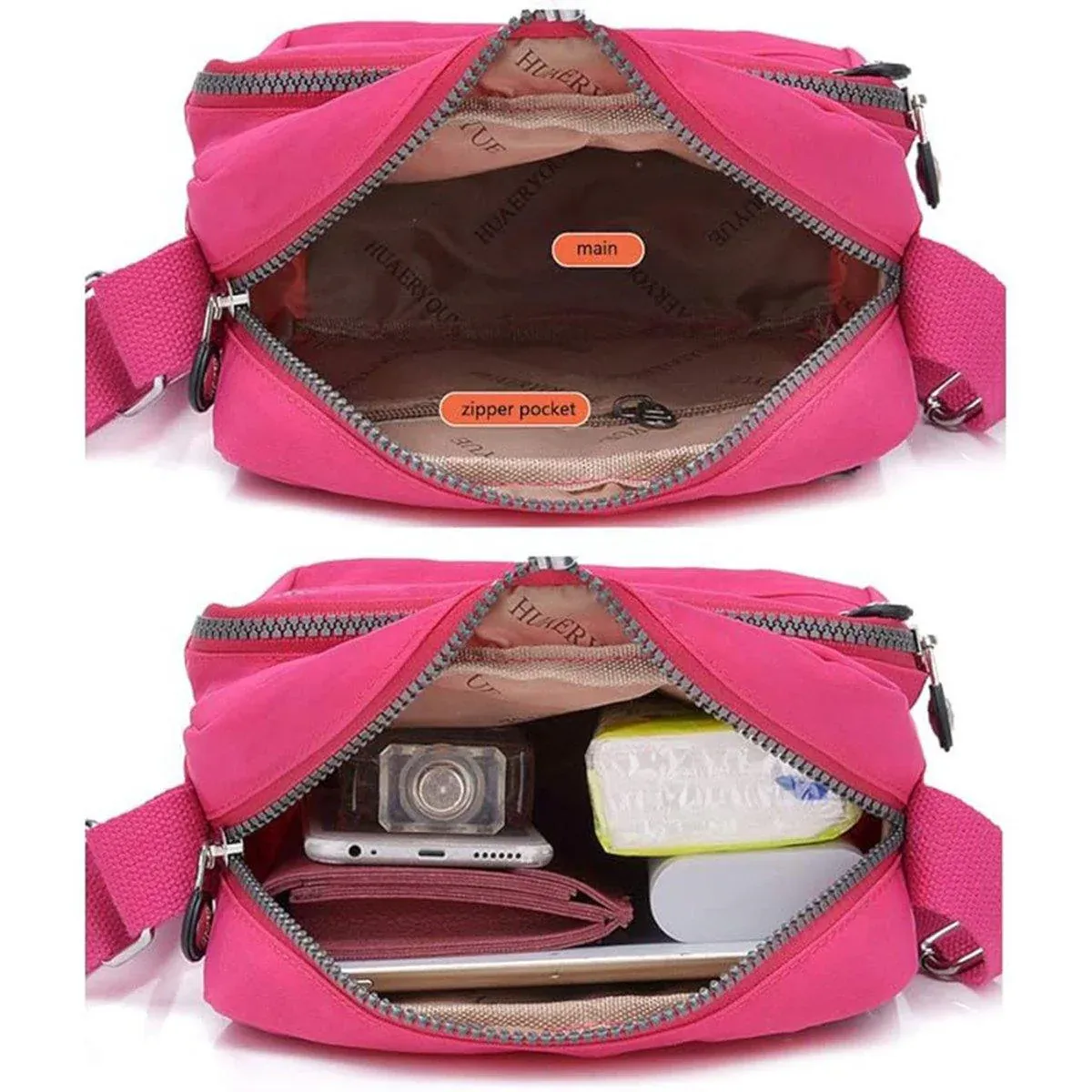Ladies Shoulder Bag Nylon Fabric Lightweight Crossbody Small Casual Handbag view 5