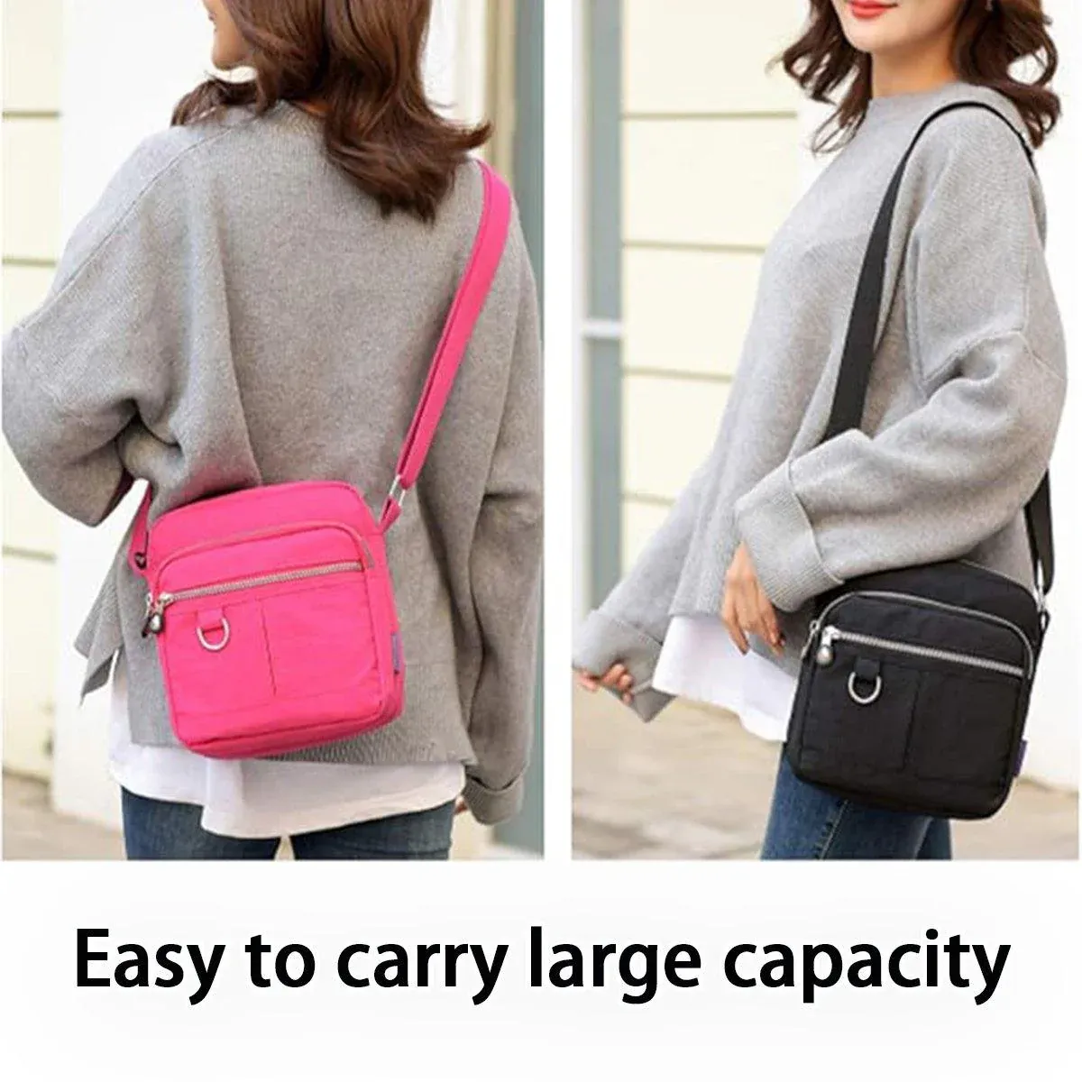 Ladies Shoulder Bag Nylon Fabric Lightweight Crossbody Small Casual Handbag view 6