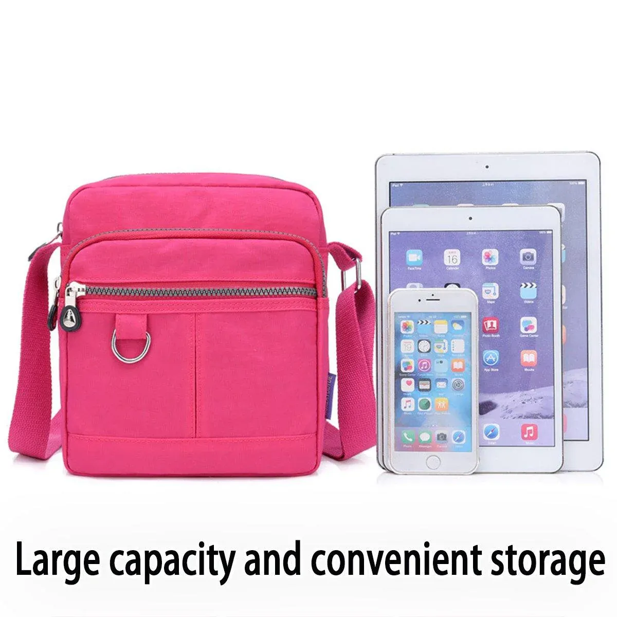 Ladies Shoulder Bag Nylon Fabric Lightweight Crossbody Small Casual Handbag view 7