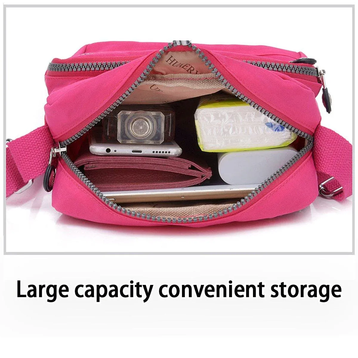 Ladies Shoulder Bag Nylon Fabric Lightweight Crossbody Small Casual Handbag view 10