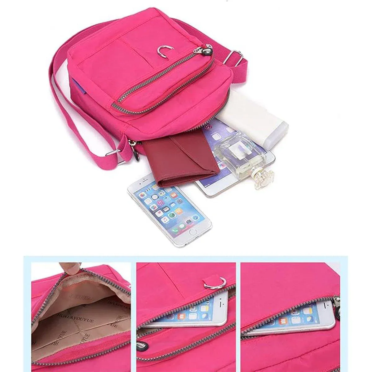 Ladies Shoulder Bag Nylon Fabric Lightweight Crossbody Small Casual Handbag view 13