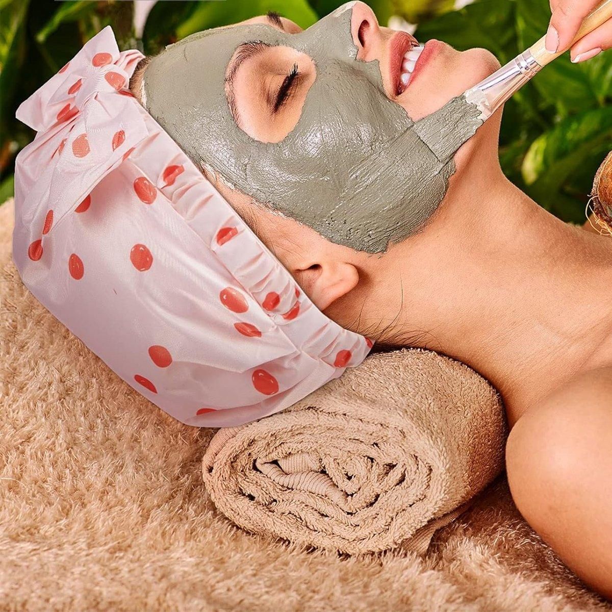 Woman Shower Cap Reusable Long Hair Large Turban Bathroom Waterproof Hair Cap view 8
