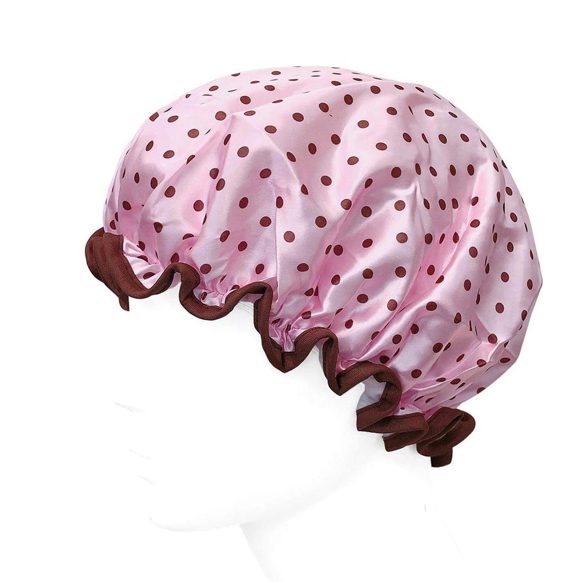 Woman Shower Cap Reusable Long Hair Large Turban Bathroom Waterproof Hair Cap view 13