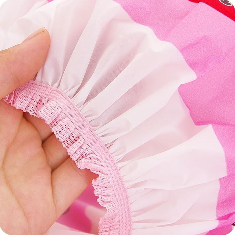 Reusable Women Girls Hair Wrap Waterproof Shower Bath Shower Cap Hat - Frog view 9