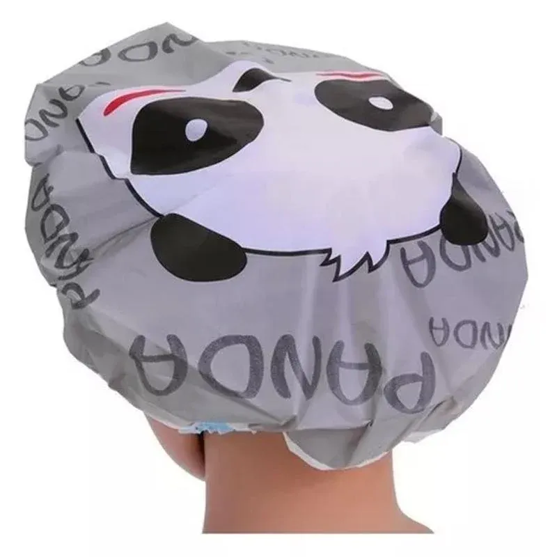Reusable Women Girls Hair Wrap Waterproof Shower Bath Shower Cap Hat - Frog view 11