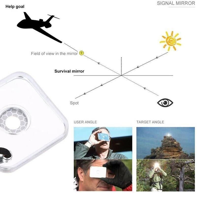 Acrylic Emergency Signal Mirror For Outdoor Survival Rescue And Camping Use view 5