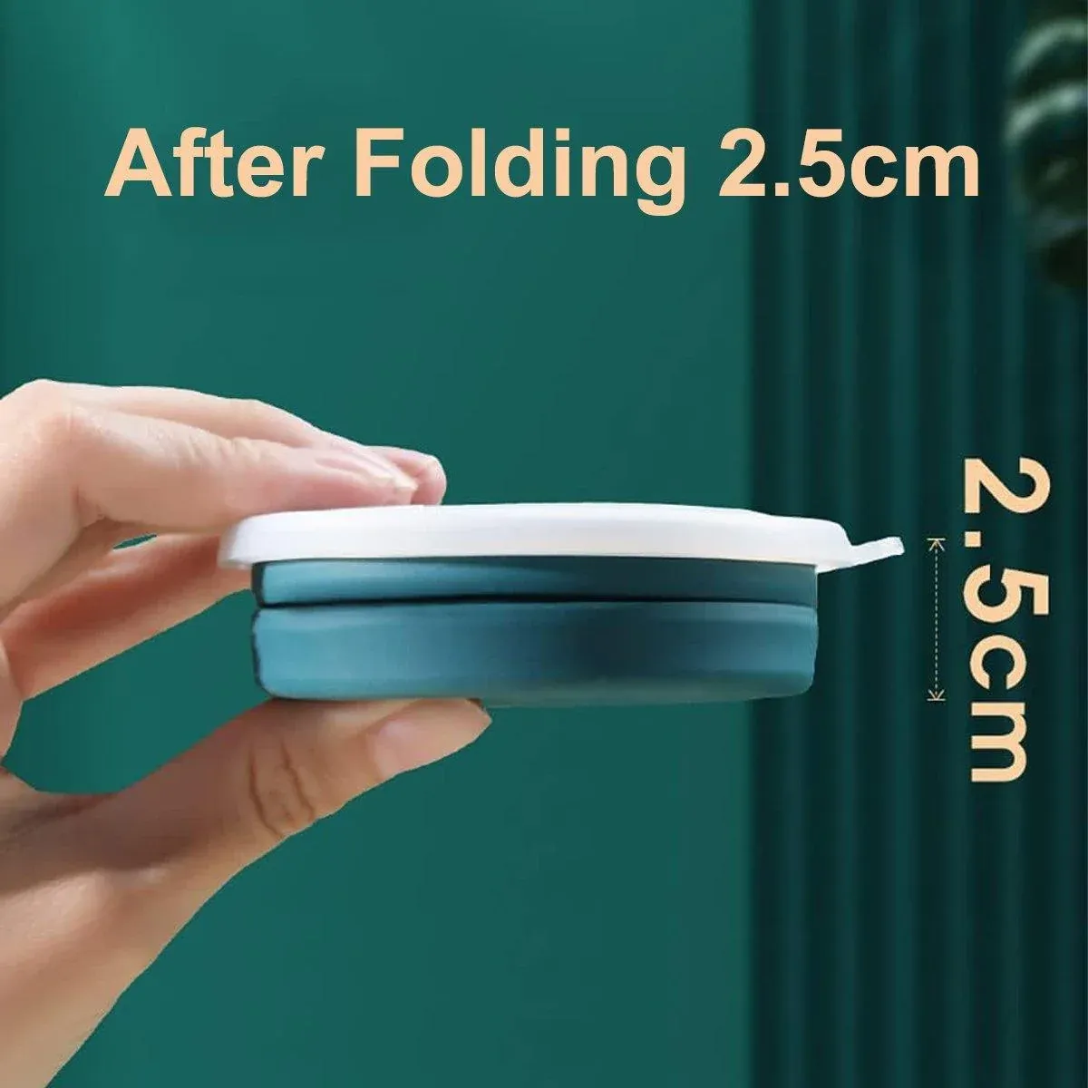 Silicone Folding Travel Mug Portable Retractable Collapsible Mug Outdoor view 9