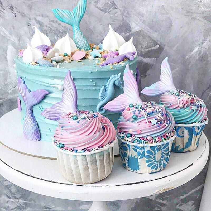 Mermaid Tail Sea Shell Silicone Cake Fondant Sugarcraft Mould Chocolate Mold view 6