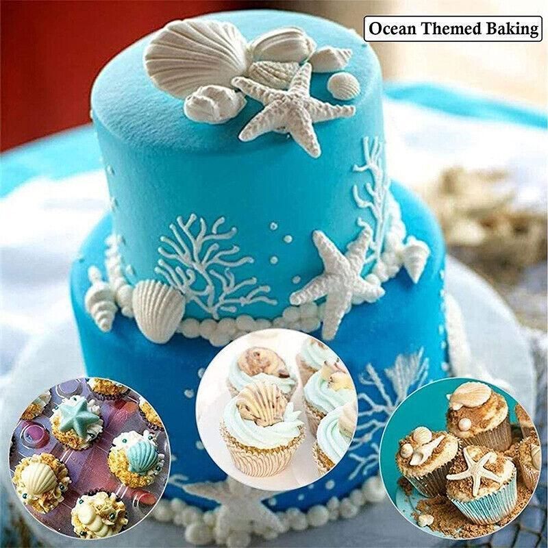 Mermaid Tail Sea Shell Silicone Cake Fondant Sugarcraft Mould Chocolate Mold view 8